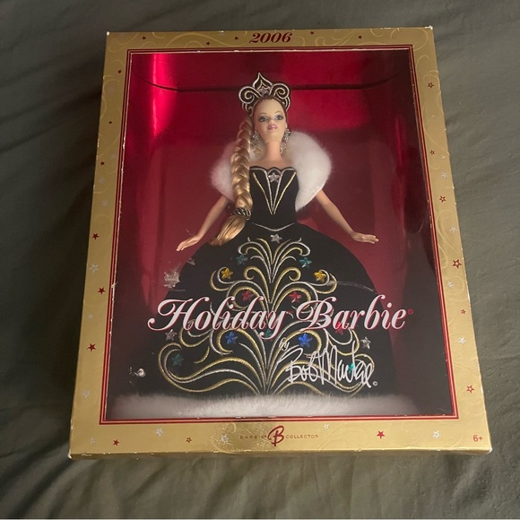 Barbie Other - Bob Mackie Holiday Barbie 2006 in Black and Gold Gown